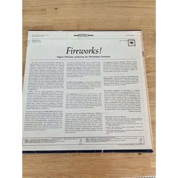 Eugene Ormandy Conducts The Philadelphia Orchestra Fireworks Vinyl MS 6264 Album - Picture 5 of 5